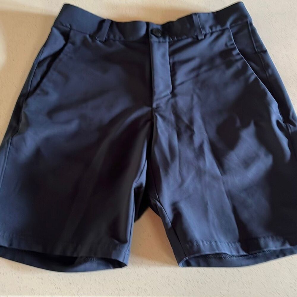 UNRL Stratford Golf Shorts Mens S 29-31 Navy 8.5” Performance Stretch UPF 50
